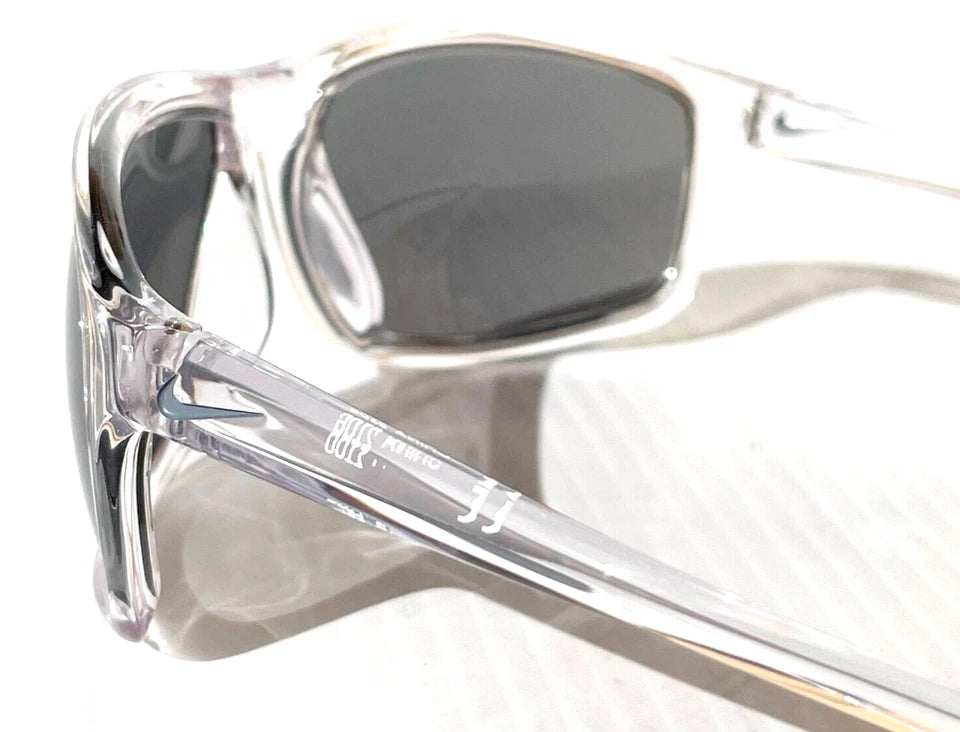 NIKE ADRENALINE Clear Grey MAX Optics Silver Mirror Lens Sunglass EV1112 900