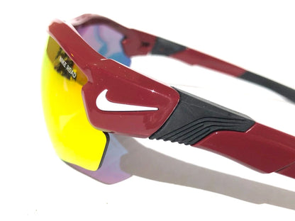Nike SHOW X3 Team Burgundy Frame Red Mirror Road Tint Lens Sunglass DN9252 677