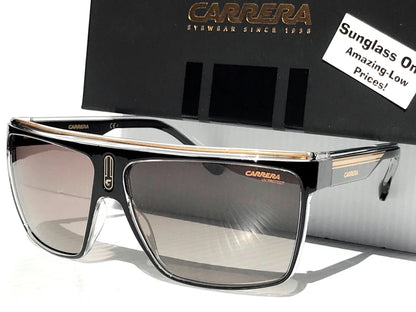 CARRERA Shiny Black & Gold Frame Brown Lens Sunglass 22/N 2M2/HA