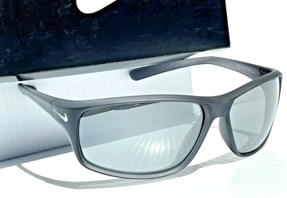 NIKE ADRENALINE Anthracite Matte Gray Satin Frame Silver Lens Sunglass EV1134 010
