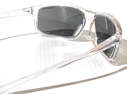 NIKE ADRENALINE Clear Grey MAX Optics Silver Mirror Lens Sunglass EV1112 900