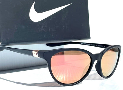 NIKE CITY PERSONA Matte Black Frame Rose Gold Mirror Lens Sunglass DJ0891 010