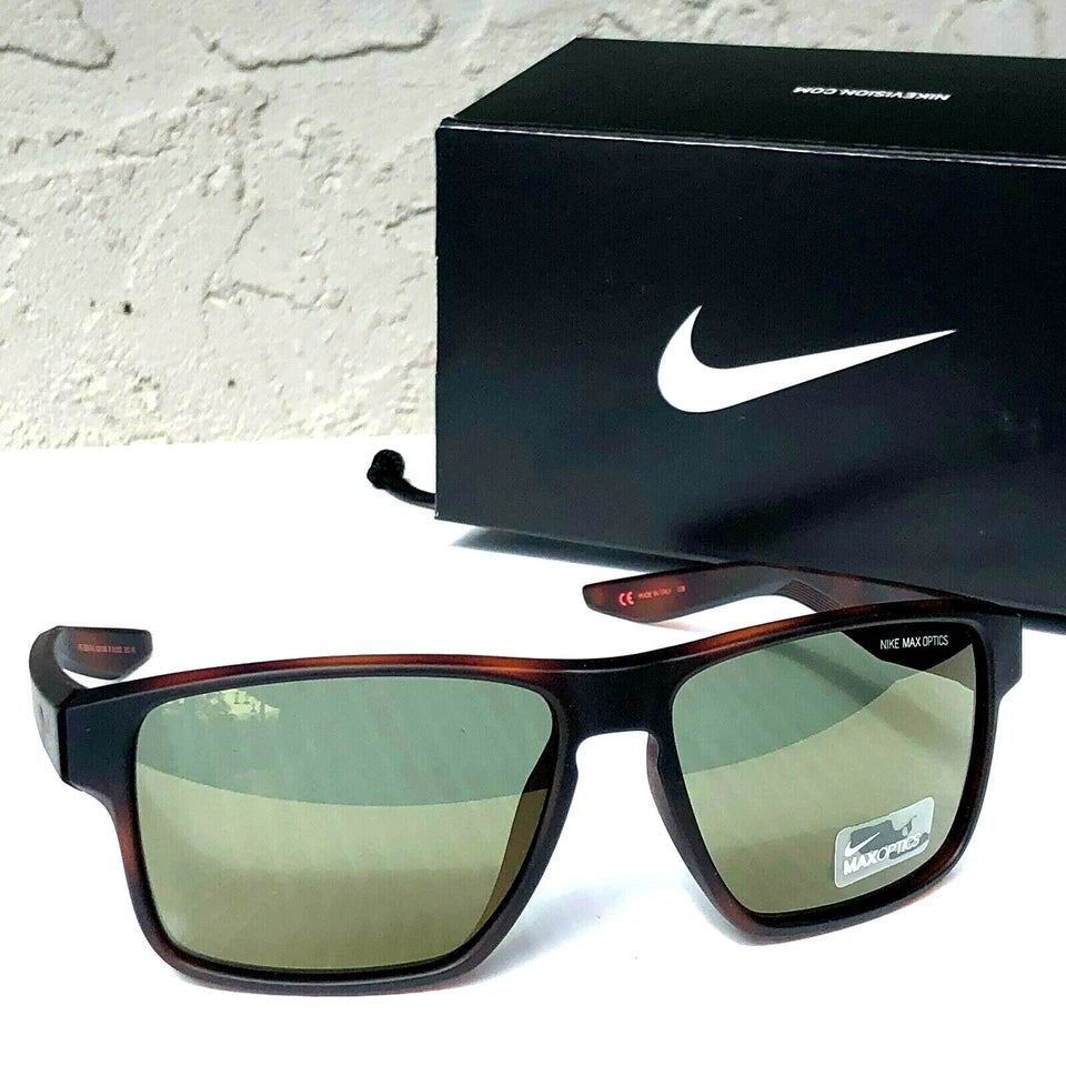 NIKE Essential Venture Mat Tortoise Flash Green Gunmetal Lens Sunglass EV1001 200