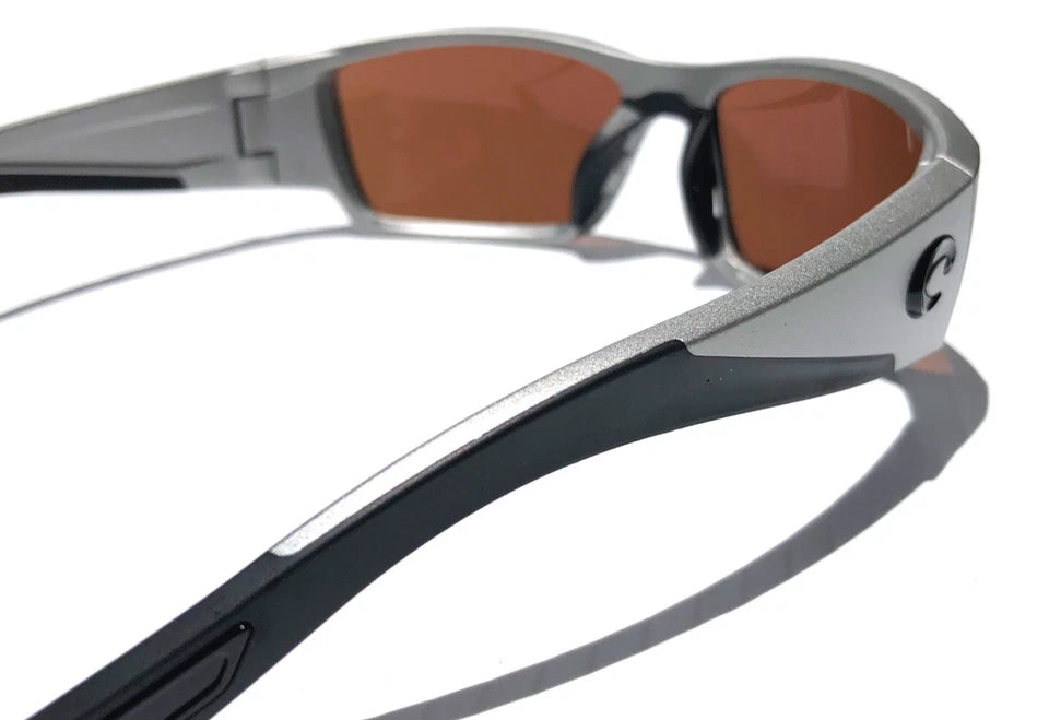 Costa Del Mar CORBINA PRO Silver Metallic POLARIZED Copper 580G GLASS Lens Sunglass 9109-08