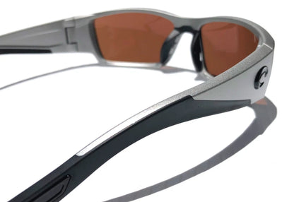 Costa Del Mar CORBINA PRO Silver Metallic POLARIZED Copper 580G GLASS Lens Sunglass 9109-08