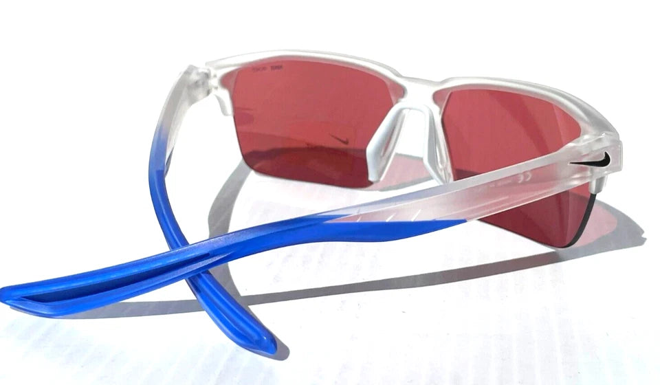 NIKE MAVERICK FREE 20 Matte Clear Frame Road Tint Mirror Lens Sunglass CW7467 975