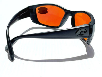 COSTA Del Mar FISCH Blackout POLARIZED Green Mirror 580P Lens Sunglass FS 01