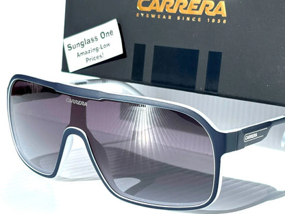 CARRERA White & Blue Frame Gradient Grey Lens Sunglass 1046/S 0JU9O