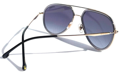 CARRERA Shiny Gold & Grey Pilot Frame Black Lens Sunglass 295/S KB790