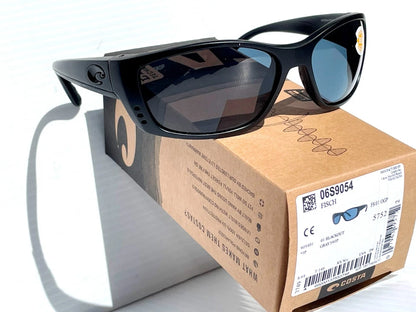 Costa Del Mar Fisch BLACKOUT POLARIZED Gray Lens 580P Sunglass FS 01 OGP