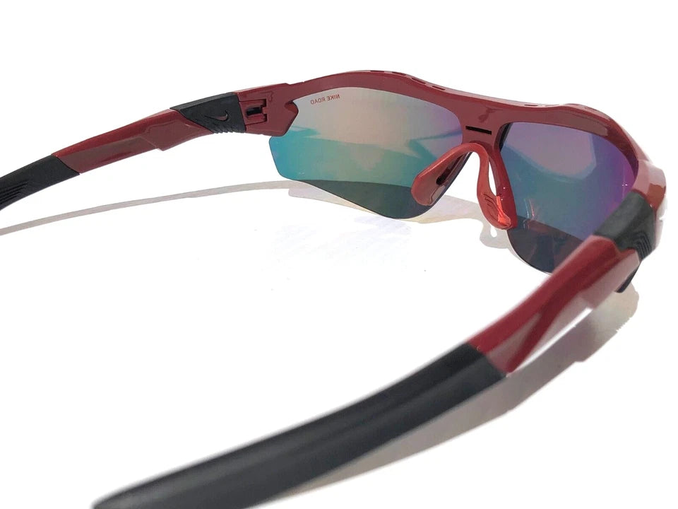 Nike SHOW X3 Team Burgundy Frame Red Mirror Road Tint Lens Sunglass DN9252 677