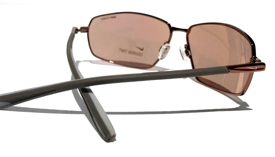 NIKE PIVOT EIGHT Shiny Walnut Frame Electric Course Tint Lens Sunglass EV1089 220
