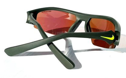 NIKE SKYLON ACE Atomic Green Brown MAX Optics Green Mirror Lens Sunglass DV2151 355