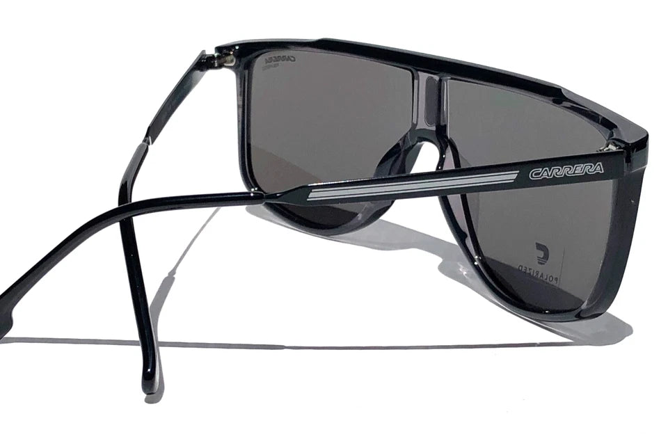 CARRERA Shiny Black Frame POLARIZED Grey Lens Sunglass 1056/S 08AM9
