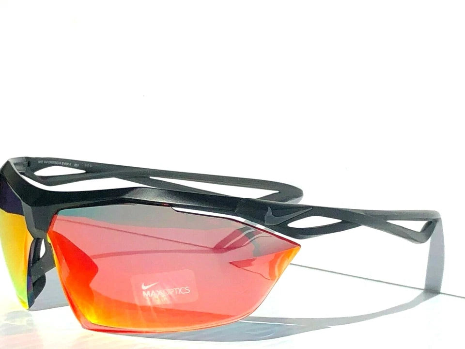 Nike VAPOR WING R Matte Black w Ruby Speed Lens Sunglass EV0914 001