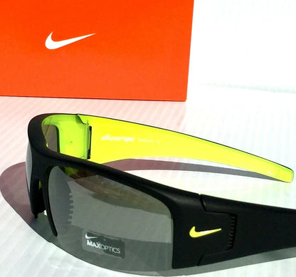 Nike DIVERGE Black Matte Wrap Yellow Gray Frame Silver Flash Lens Sunglass EV0325 007