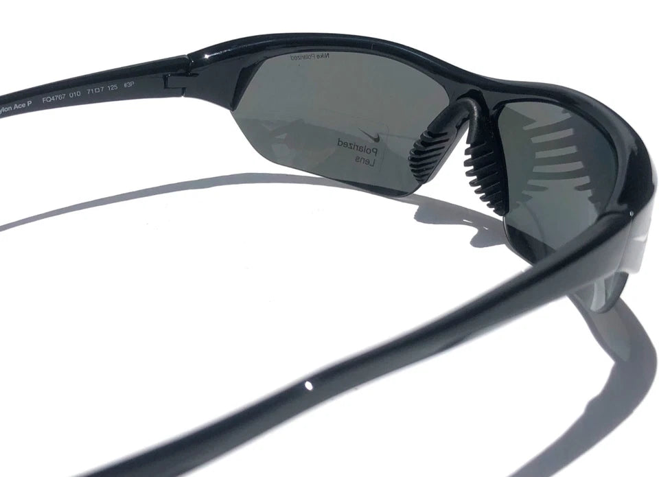 Nike SKYLON ACE P Shiny Black POLARIZED Black Lens Sunglass FQ4767 010