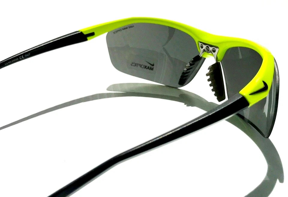 NIKE Impel Shiny Bright Yellow Semi-Rimless Grey Max lens Sunglass EV0474 705