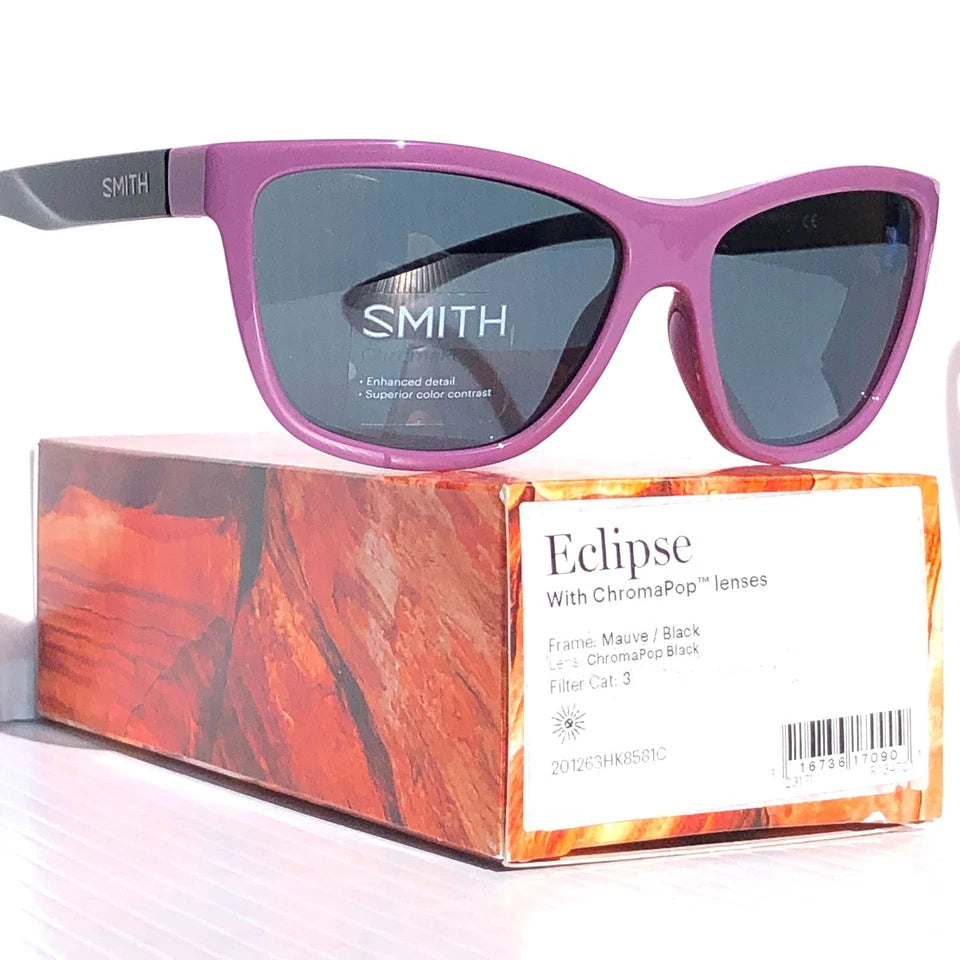 Smith Optics ECLIPSE Mauve Violet Black ChromaPop Black Lens Sunglass HK8