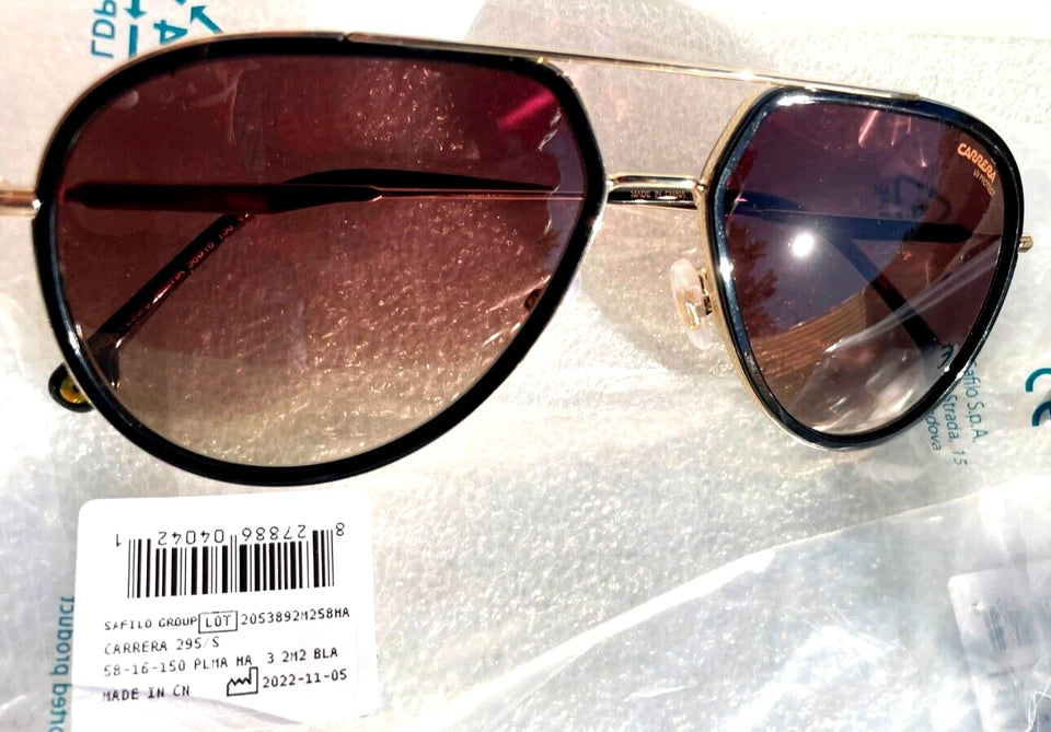 CARRERA Gold Tortoise & Black Frame Gradient Bronze Sunglass 295/S 2M2HA
