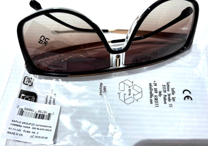 CARRERA Black Gold Frame Gradient Brown Lens Sunglass 1056/S 2M2HA