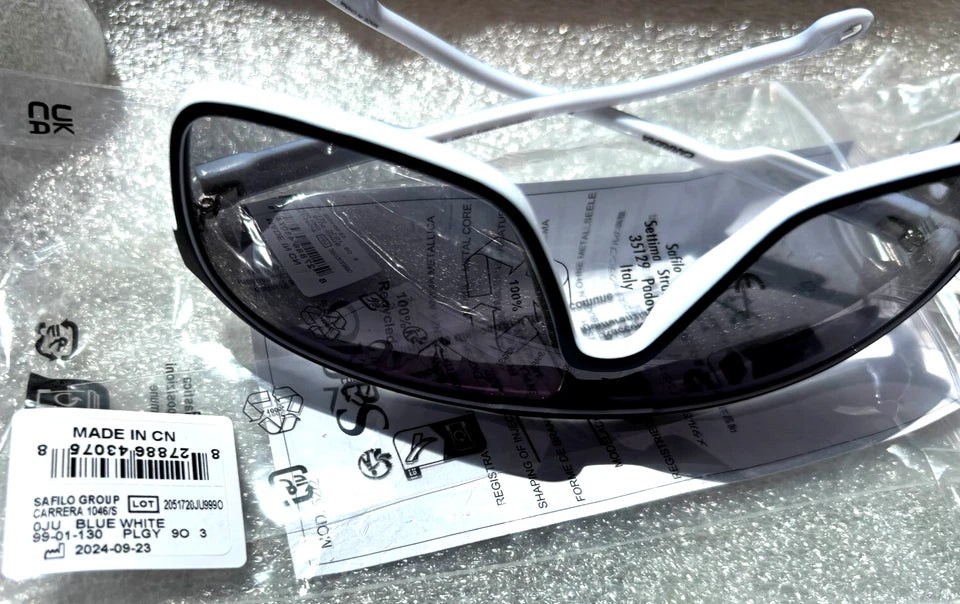 CARRERA White & Blue Frame Gradient Grey Lens Sunglass 1046/S 0JU9O
