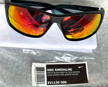 Nike ADRENALINE Matte Black Lens Sunglass EV1134 006