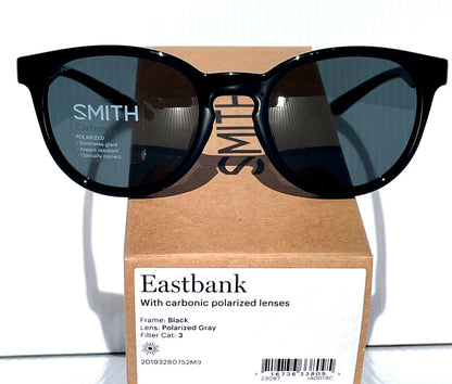 Smith Optics EASTBANK Black POLARIZED Carbonic Gray Lens Sunglass