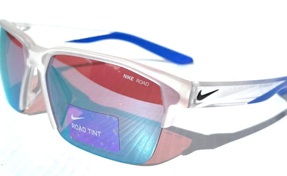 NIKE MAVERICK FREE 20 Matte Clear Frame Road Tint Mirror Lens Sunglass CW7467 975