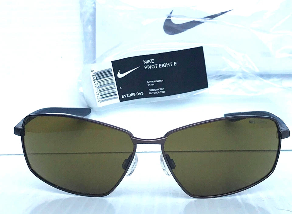 NIKE PIVOT EIGHT Satin Pewter Frame Outdoor Tint Terrain Lens Sunglass CW1089 043