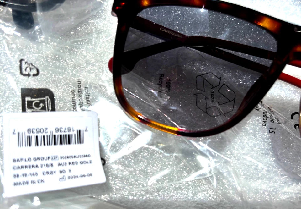 CARRERA Red Gold Tortoise Frame Gradient Grey Lens Sunglass 218/S AU29O