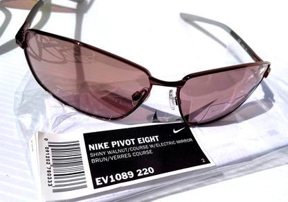 NIKE PIVOT EIGHT Shiny Walnut Frame Electric Course Tint Lens Sunglass EV1089 220