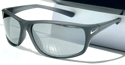 NIKE ADRENALINE Anthracite Matte Gray Satin Frame Silver Lens Sunglass EV1134 010