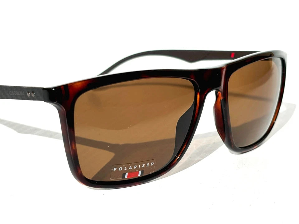 CARRERA Tortoise Carbon Fiber POLARIZED Brown Lens Sunglass 8032/S 086SP