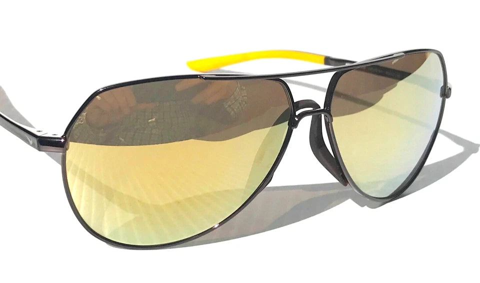 NIKE OUTRIDER M Gunmetal Frame Gold Mirror Lens Sunglass CW1300 902