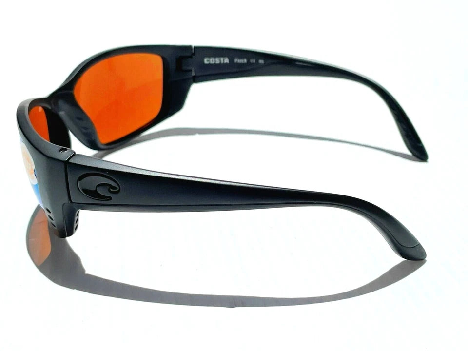 COSTA Del Mar FISCH Blackout POLARIZED Green Mirror 580P Lens Sunglass FS 01