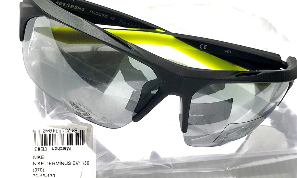 NIKE TERMINUS Matte Black Frame INTERCHANGEABLE Max Optic Silver Lens Sunglass EV1030 070