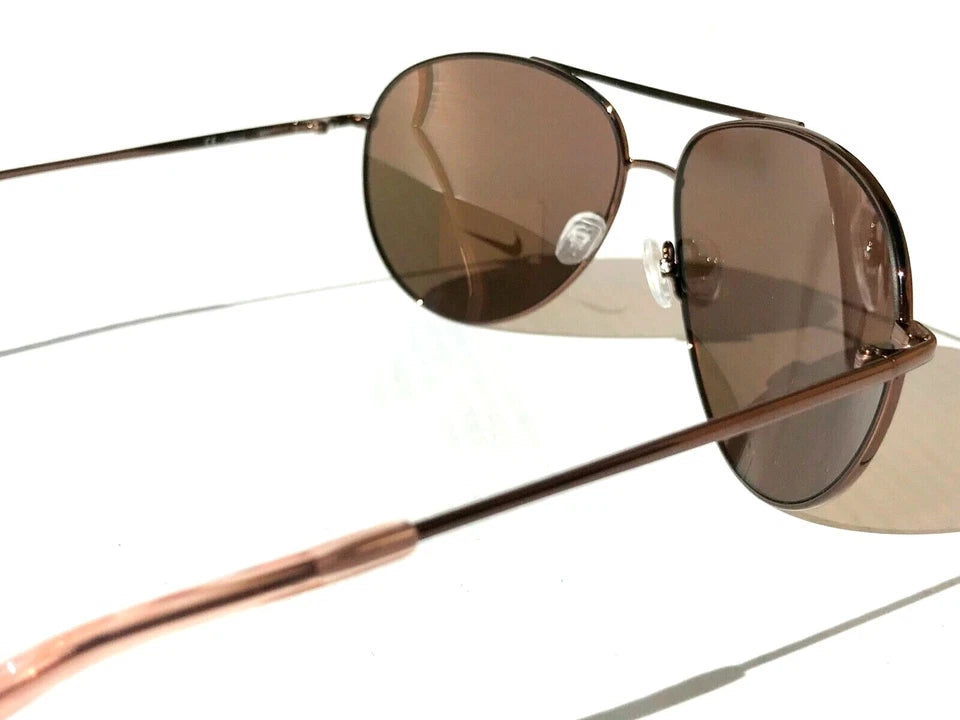 NIKE Chance ROSE GOLD 61mm Aviator Rose Gold Mirror Lens Women's Sunglass EV1218 266