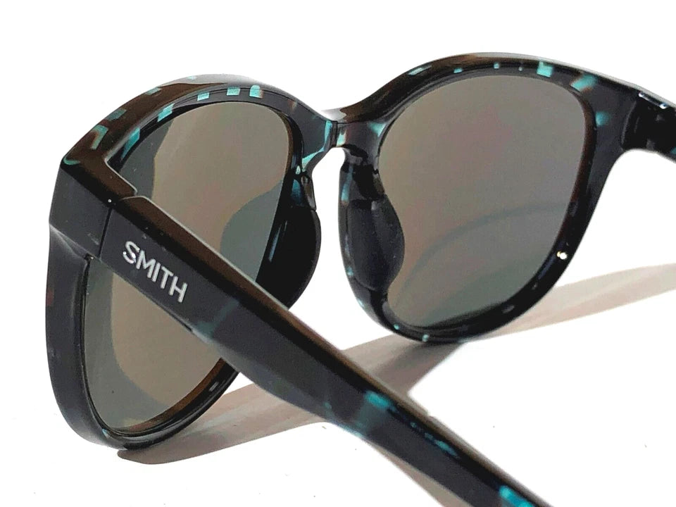 Smith Optics LAKE SHASTA Sky Tortoise ChromaPop POLARIZED Blue Mirror Lens Sunglass