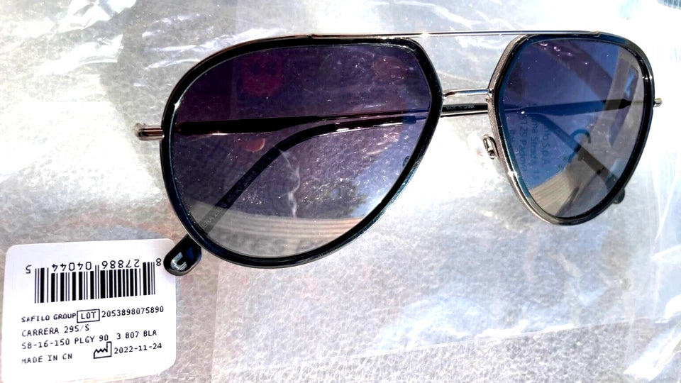 CARRERA Shiny Gunmetal Black Frame Gradient Black Sunglass 295/S 8079O