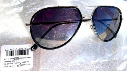 CARRERA Shiny Gunmetal Black Frame Gradient Black Sunglass 295/S 8079O