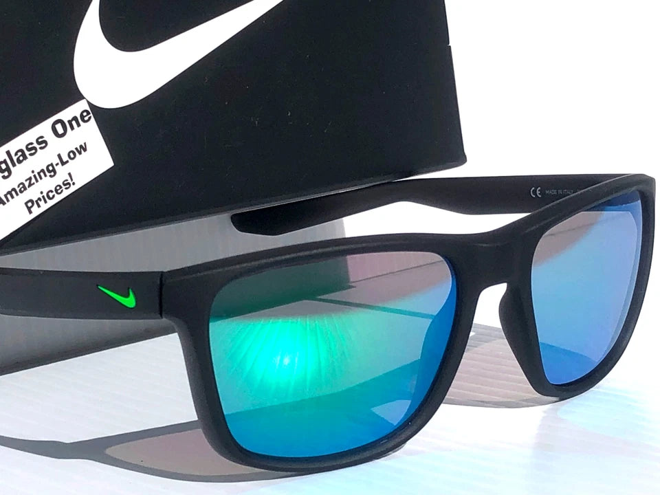 NIKE ESSENTIAL ENDEAVOR Seaweed Grey Frame Green Mirror Lens Sunglass EV1122 313