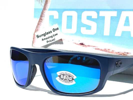 Costa Del Mar TICO Matte Midnight Blue POLARIZED Blue 580G GLASS Sunglass TCO14