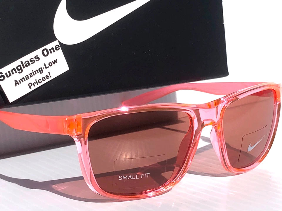 NIKE FLIP ASCENT Translucent Pink Frame Pink Lens Small Fit Sunglass DJ9930 675