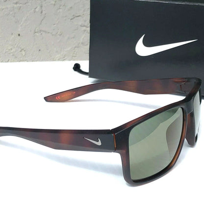 NIKE Essential Venture Mat Tortoise Flash Green Gunmetal Lens Sunglass EV1001 200