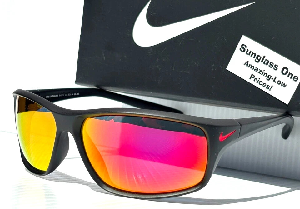 Nike ADRENALINE Matte Black Lens Sunglass EV1134 006