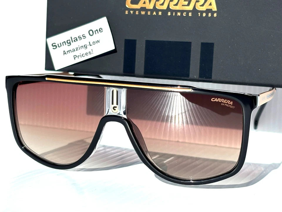 CARRERA Black Gold Frame Gradient Brown Lens Sunglass 1056/S 2M2HA