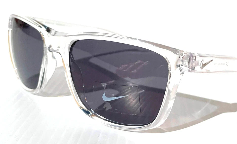 NIKE ESSENTIAL ENDEAVOR Shiny Clear Frame Grey Lens Sunglass EV1122 913