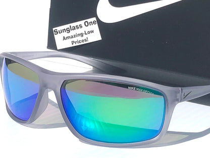 NIKE ADRENALINE Matte Wolf Grey Frame Green Lens Sunglass EV1113 013