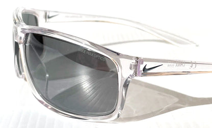 NIKE ADRENALINE Clear Grey MAX Optics Silver Mirror Lens Sunglass EV1112 900